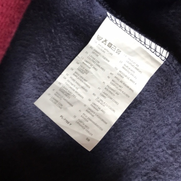 Burgundy Navy Varsity Baseball Jacket - S - Picture 8 of 10